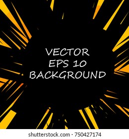 Black and orange abstract background. Radial lines. Textured design backdrop. Radial lines. Circular abstract minimal illustration.