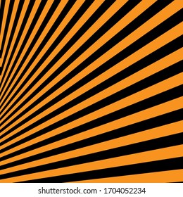 Black orange abstract striped background. Optical art. Vector.