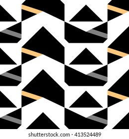 black orange arrow triangle geometric pattern vector