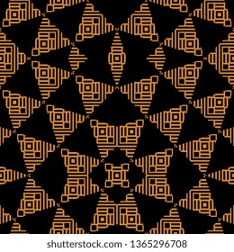 black orange art deco ornament ready for print and wallpaper