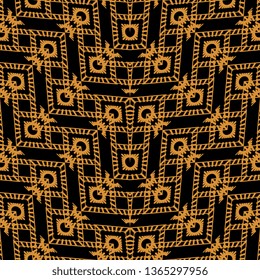 black orange Art Deco Vector textured background. Abstract seamless pattern of a plurality stylized elements