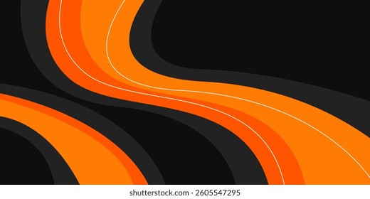 black and orange background with modern design , trendy and cool style