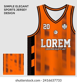 black orange basketball jersey design sublimation template