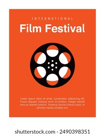 Black and Orange Classic Film Festival Poster