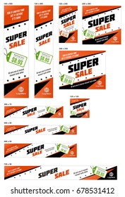 Black and Orange Color Scheme web banners Template in multiple sizes. 
Easy to adapt for Brochure, Annual Report, Magazine, Poster, Corporate Advertising media and Website.