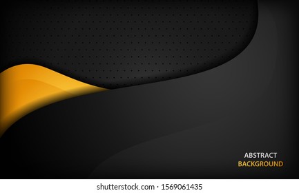 Black and orange corporate background. Texture with dark metal pattern. Vector illustration.