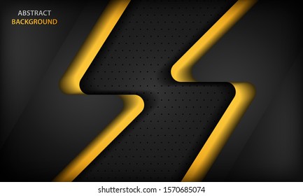 Black and orange corporate background. Texture with dark metal pattern. Vector illustration.