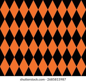 black and orange diamond background