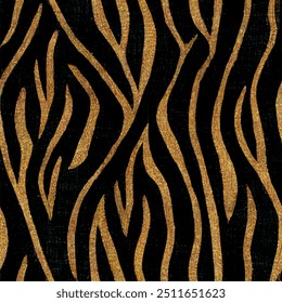 Preto e laranja Etnia Ikat padrão sem costura.  Ikat étnica tribal, boho cores arte de fundo. Ilustração para cartões de saudação, impressão e outro projeto de design.