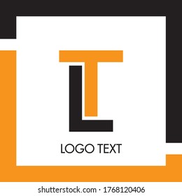 Black and orange flat Letter logo 