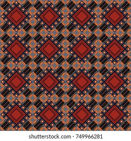 Black, orange and gray diagonal tiles. Vector stock illustration in a modern flat style. Creative seamless pattern, modern diagonal abstract background with geometric elements.