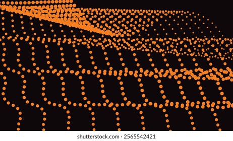 Black orange halftone abstract background for backdrop or presentation