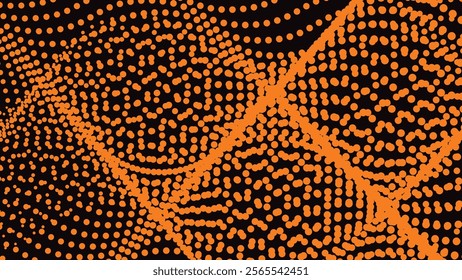 Black orange halftone abstract background for backdrop or presentation