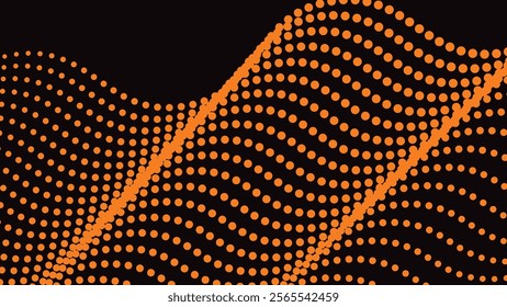 Black orange halftone abstract background for backdrop or presentation