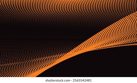 Black orange halftone abstract background for backdrop or presentation