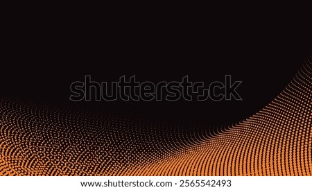 Black orange halftone abstract background for backdrop or presentation