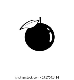Black orange icon on white background
