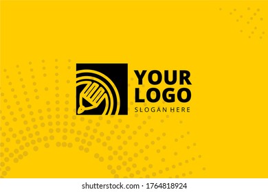 Black and orange Isolated abstract education Logogram for your businees, education company, school emblem, study group, and many more