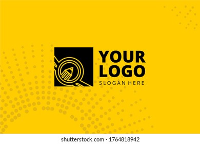 Black and orange Isolated abstract education Logogram for your businees, education company, school emblem, study group, and many more