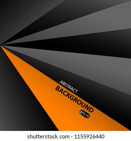 black and orange layer vector background with space for template design