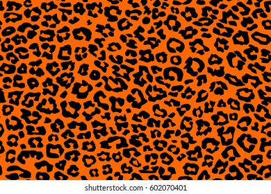 black orange leopard pattern texture repeating seamless