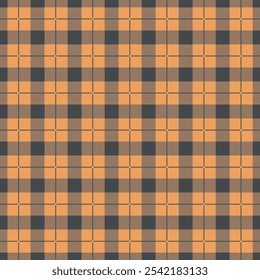 Black and orange little squares plaid pattern