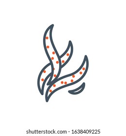 Black and orange long virus design, Bacterium organism molecule microbe cell disease illness health medical and infection theme Vector illustration
