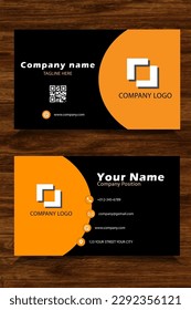 black and orange luxury vip Modern Creative  business card design template