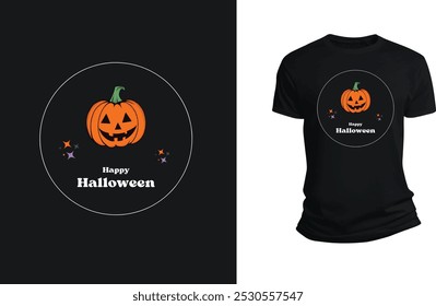 Black Orange Minimalist Pumpkin Halloween T-Shirt. ,Halloween t shirt design for ,Happy halloween t shirt,Halloween Family ShirtHalloween day,trendy halloween t shirt design.