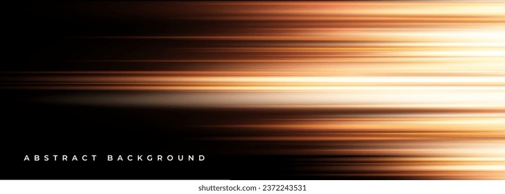 Black and orange modern abstract background with yellow glowing movement and high-speed light effect. Vector illustration