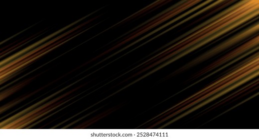 Black and orange modern abstract background with yellow glowing movement and high-speed light effect.vector eps10