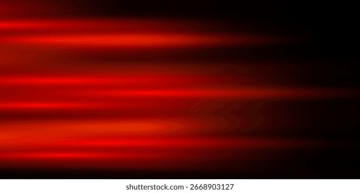 Fondo abstracto moderno negro y naranja con movimiento brillante amarillo y efecto de luz de alta velocidad. Vector