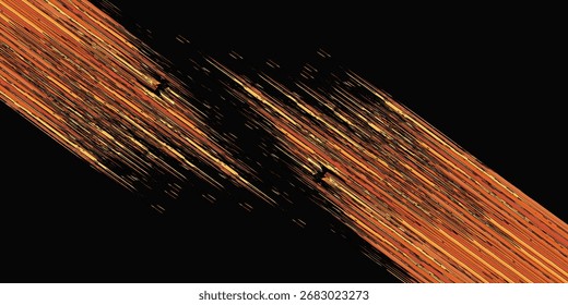 Fondo abstracto moderno negro y naranja con el gradiente bonito simple del patrón del arte brillante amarillo