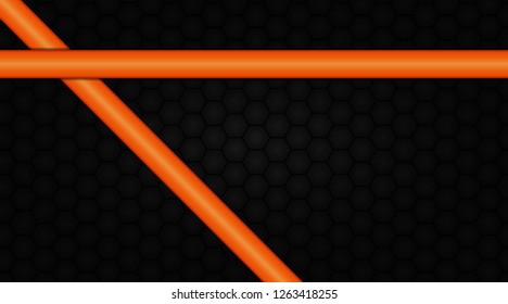 Black and orange modern material design, corporate template for your business, vector abstract widescreen background - Vector