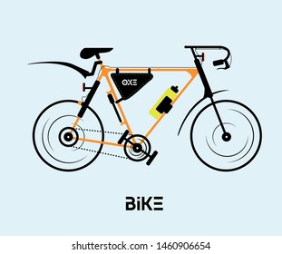 black orange mountain sports bike
