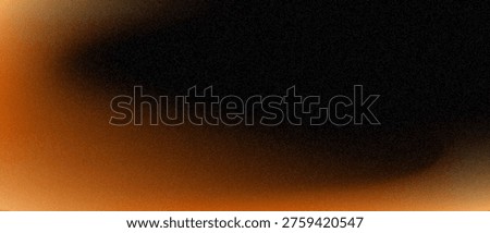 Black and orange noisy grainy gradient textured background vector illustration. Moody dark gold atmospheric wallpaper. Soft light brown gradation dusty cover, wide vintage blurred abstract header, bg 