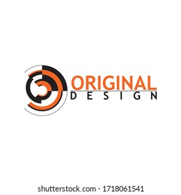 Original-Design-Vektorgrafik von schwarz-orange
