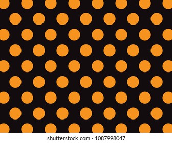 Black and Orange Polka Dot Background