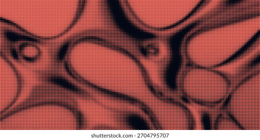 Black orange polka dot gradient halftone background. Pop art cartoon dot texture with comic graphic design, Horizontal abstract patterned wall for digital technology cover.