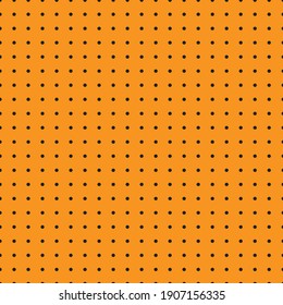 Black and orange Polka Dot seamless pattern. Vector background.