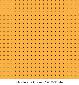 Black and orange Polka Dot seamless pattern. Vector background.