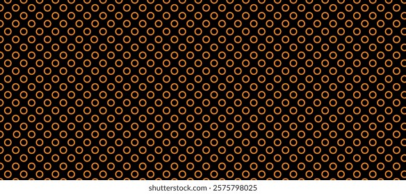 Black and orange polka dots pattern background