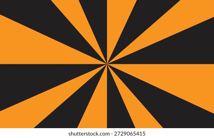 Plano de fundo padrão de intermitência radial preto e laranja com linhas geométricas nítidas abstratas