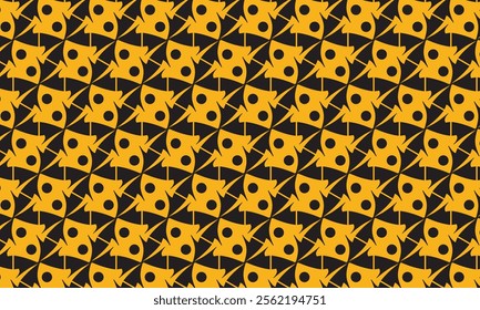 Black and orange seamless abstract pattern for wallpapers and backgrounds.