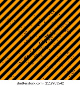 Black and orange stripe pattern. Distressed diagonal stripes seamless vector pattern.