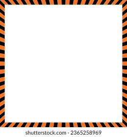 Black and orange stripes outer border Post template for Halloween