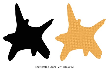 Black and orange textured elements, beach wood debris, natural branch art, seaside symbol