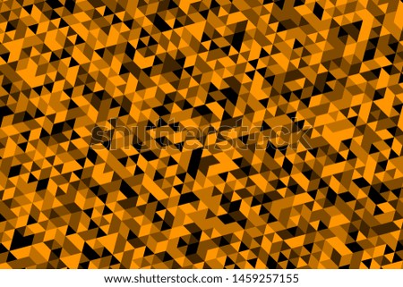 black and orange triangles pattern. abstract geometric mosaic. beautiful polygonal ornament. simle vector background easy to edit and customize. eps 10