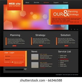 black and orange Vector Web site for business