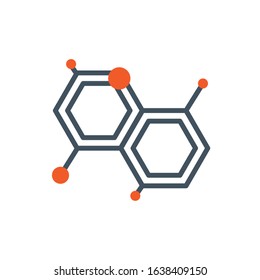 Black and orange virus design, Bacterium organism molecule microbe cell disease illness health medical and infection theme Vector illustration
